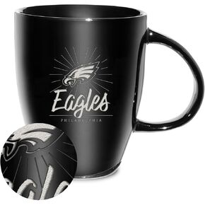 ريكو إندستريز NFL Football Seattle Seahawks Sunburst Navy 18oz كوب سيراميك محفور بالليزر