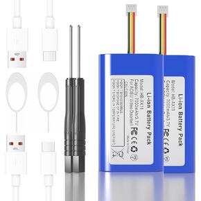 Upgraded 7000mAh Rechargeable Battery for AOSU Video Doorbell V8 - Replacement for Wireless Video Door Bell V8S, V8P, V8P1AX11, V8S1AX11,Includes USB-C Charging Cable & Installation Kit (2pack)