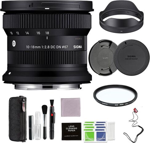 عدسة سيجما 10-18 ملم f/2.8 DC DN المعاصرة (Canon RF-S) مع ملحقات Pixel Advance وحزمة السفر | 207972 | سيجما 10-18 ملم f/2.8 كانون in Saudi Arabia