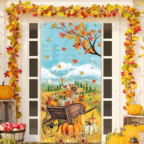 غطاء باب الخريف، خلفية صورة الخريف، الخريف، عيد الشكر، عيد الشكر، عيد الحصاد، ديكورات ومستلزمات المنزل in Kuwait