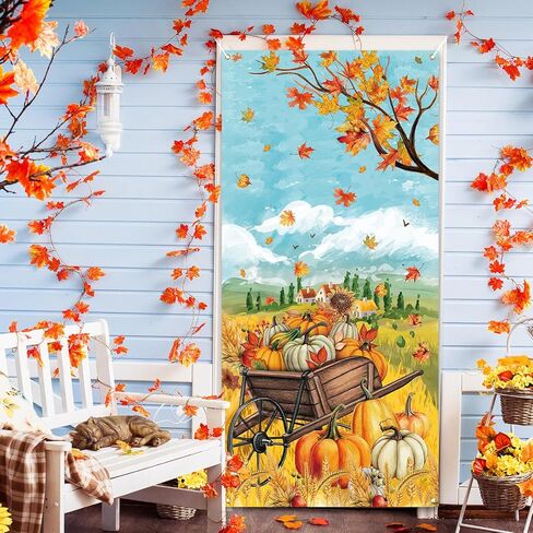 غطاء باب الخريف، خلفية صورة الخريف، الخريف، عيد الشكر، عيد الشكر، عيد الحصاد، ديكورات ومستلزمات المنزل in Kuwait