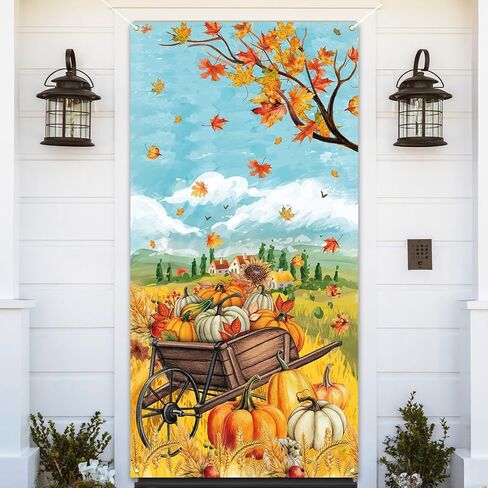 غطاء باب الخريف، خلفية صورة الخريف، الخريف، عيد الشكر، عيد الشكر، عيد الحصاد، ديكورات ومستلزمات المنزل in Kuwait