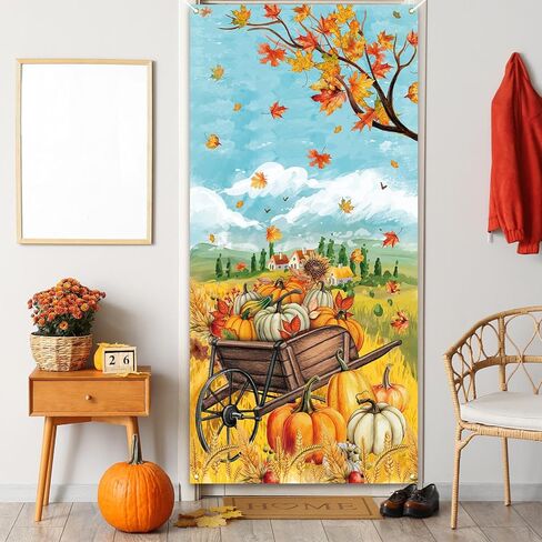 غطاء باب الخريف، خلفية صورة الخريف، الخريف، عيد الشكر، عيد الشكر، عيد الحصاد، ديكورات ومستلزمات المنزل in Kuwait