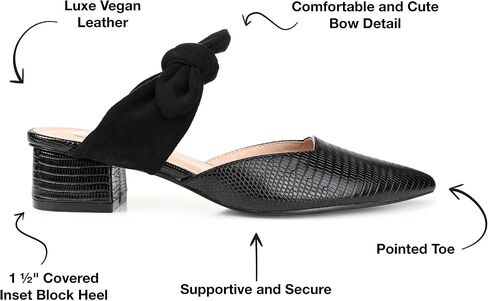Journee Womens Melora Slip On Pointed Toe Mules Flats in Saudi Arabia