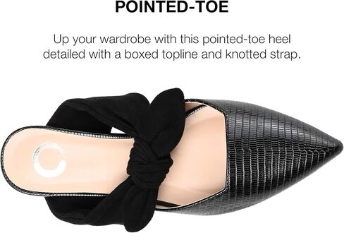 Journee Womens Melora Slip On Pointed Toe Mules Flats in Saudi Arabia