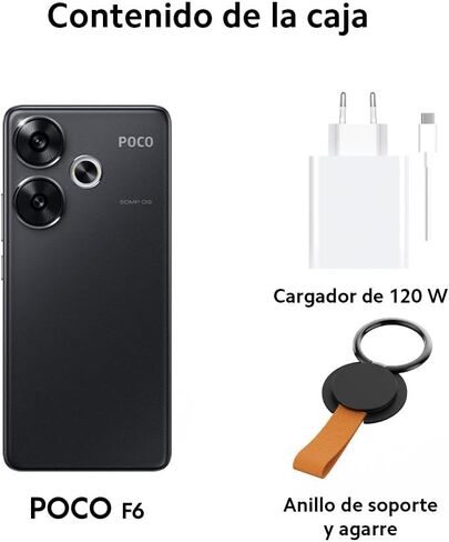 Xiaomi Poco F6 5G + 4G LTE 256GB + 8GB إصدار عالمي مفتوح 6.67 بوصة 120 هرتز 50 ميجابكسل كاميرا ثلاثية (Tmobile Mint Tello & Global) + (مع حزمة سريعة 51 واط) (أسود) in Saudi Arabia