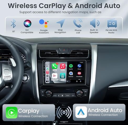 (2+64G) for Nissan Altima 2013-2018 Car Radio Stereo: 9 Inches 1280*800p Touchscreen Wireless CarPlay/Android Auto, 5G WiFi Bluetooth Reversing Image SWC DSP Sound Mirror Link GPS Navigation FM Radio in Saudi Arabia