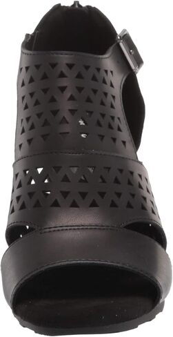 Easy Street Women's Block Heel Sandal Heeled, Black, 7.5 Wide in Saudi Arabia