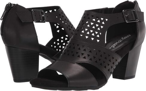 Easy Street Women's Block Heel Sandal Heeled, Black, 7.5 Wide in Saudi Arabia
