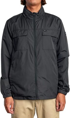 RVCA Mens Sport Zip Front Athletic Windbreaker Jacket in Saudi Arabia