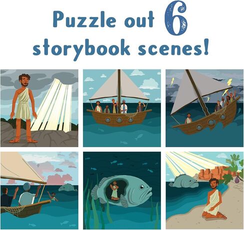 Bible Stories Toddler Puzzles (Daniel in the Lion's Den) Wooden Puzzles with Mini Christian Baby Books and Bible Trivia Game - Christian Toys Brain Games, Sunday School Crafts, Bible Games for Kids in Saudi Arabia