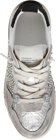 Steve Madden Women's Everlie Sneaker, Silver Multi, 8.5 in Kuwait