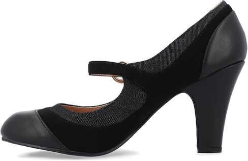 Agodor Women's Chunky Heel Mary Jane Lolita Platform Shoes Suede Round Toe Block Heel Pumps in Saudi Arabia
