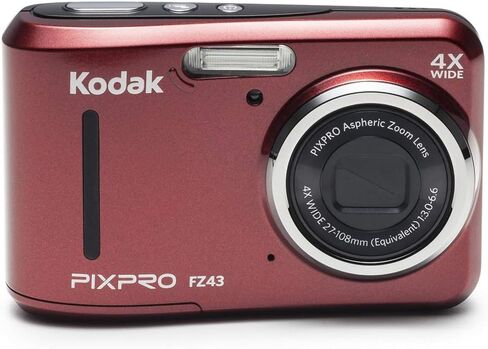 حزمة Kodak PIXPRO FZ43 Friendly Zoom (أحمر) مع بطاقة SD سعة 16 جيجابايت (عنصران) in Saudi Arabia