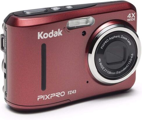 حزمة Kodak PIXPRO FZ43 Friendly Zoom (أحمر) مع بطاقة SD سعة 16 جيجابايت (عنصران) in Saudi Arabia