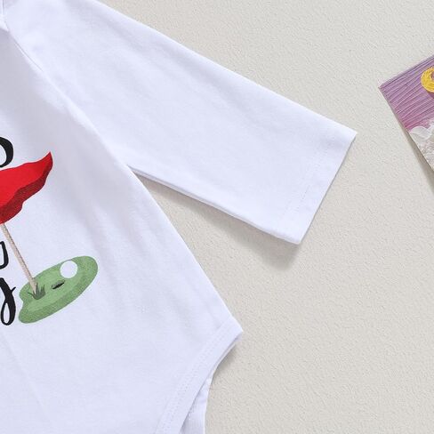 Newborn Baby Golf Outfit Girl Boy Daddy's Future Golfing Buddy Funny Romper T-shirt Golf Pants 3Pcs Fall Clothes Set in Kuwait