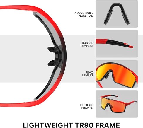 Cycling Glasses Polarized Sports Sunglasses Men Women Mountain Bike Glasses-UV 400 Protection,Baseball Sunglasses For Running,Fishing,Cycling,Golf-Grey in Saudi Arabia