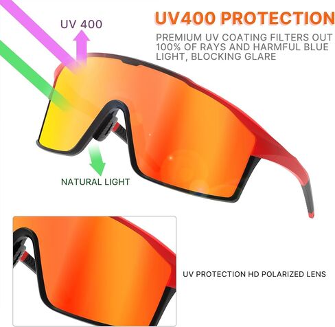 Cycling Glasses Polarized Sports Sunglasses Men Women Mountain Bike Glasses-UV 400 Protection,Baseball Sunglasses For Running,Fishing,Cycling,Golf-Grey in Saudi Arabia