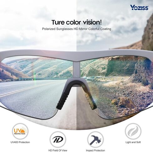 Cycling Glasses Polarized Sports Sunglasses Men Women Mountain Bike Glasses-UV 400 Protection,Baseball Sunglasses For Running,Fishing,Cycling,Golf-Grey in Saudi Arabia