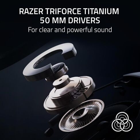 Razer BlackShark V2 HyperSpeed for PC - Wireless Ultra-Lightweight Esports Headset (280g, HyperClear Super Wideband Mic, Triforce Titanium 50 mm Drivers, Bluetooth) Black (Renewed) in Saudi Arabia