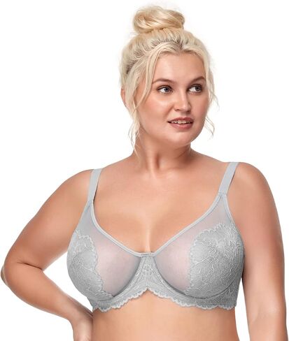 HSIA Bras for Women Lace Unlined Breast Minimizer Bra Full Coverage Bras with Underwire in Saudi Arabia
