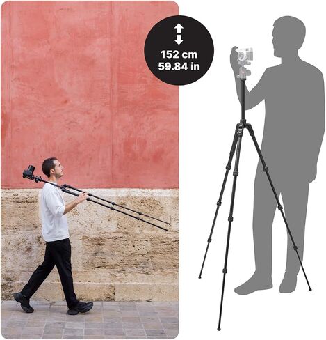 Manfrotto Befree GT PRO Tripod Legs, Professional Travel Tripod, Aluminium Camera and Video Tripod, Twist Lock, Compact and Portable, for DSLR, Mirrorless, Camera Accessories, Photo and Video Heads in Saudi Arabia