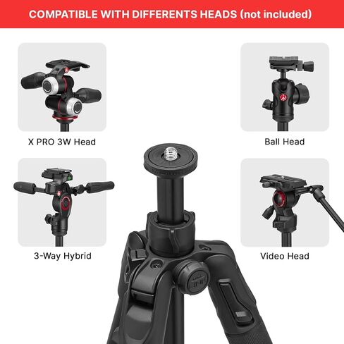 Manfrotto Befree GT PRO Tripod Legs, Professional Travel Tripod, Aluminium Camera and Video Tripod, Twist Lock, Compact and Portable, for DSLR, Mirrorless, Camera Accessories, Photo and Video Heads in Saudi Arabia