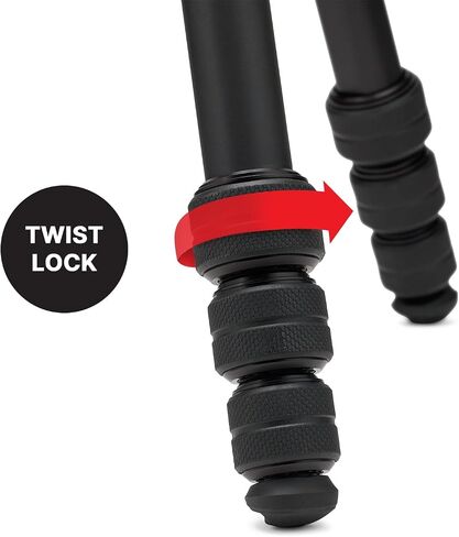 Manfrotto Befree GT PRO Tripod Legs, Professional Travel Tripod, Aluminium Camera and Video Tripod, Twist Lock, Compact and Portable, for DSLR, Mirrorless, Camera Accessories, Photo and Video Heads in Saudi Arabia