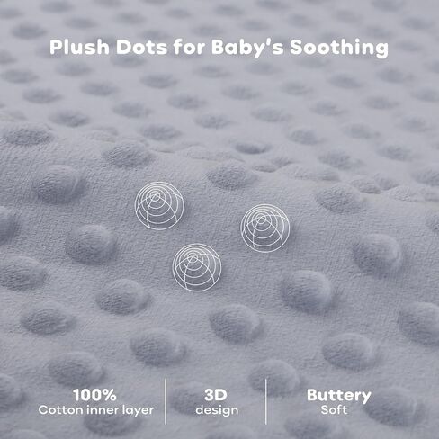 Baby Sleep Sack 6-12 Months, 1.5 TOG Cotton Baby Wearable Blanket with Soft Plush Dots, 2 Pack Newborn and Infant Sleeping Sack with 2-Way Zipper Blue&Grey in Saudi Arabia