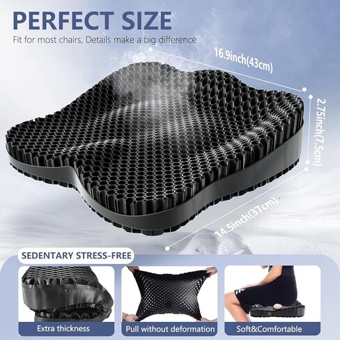 Kayak Seat Cushion Anti-Slip, Thicken Waterproof Kayak Gel Boat Seat Cushion Kayak Paddling Seat Pad for Sit in Boat Kayak Accessories Cushion Pad for All Kayak Fishing Canoe Rowing Stadium in Saudi Arabia