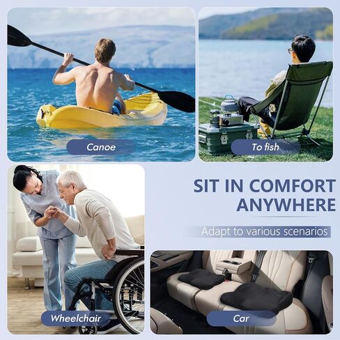 Kayak Seat Cushion Anti-Slip, Thicken Waterproof Kayak Gel Boat Seat Cushion Kayak Paddling Seat Pad for Sit in Boat Kayak Accessories Cushion Pad for All Kayak Fishing Canoe Rowing Stadium in Saudi Arabia