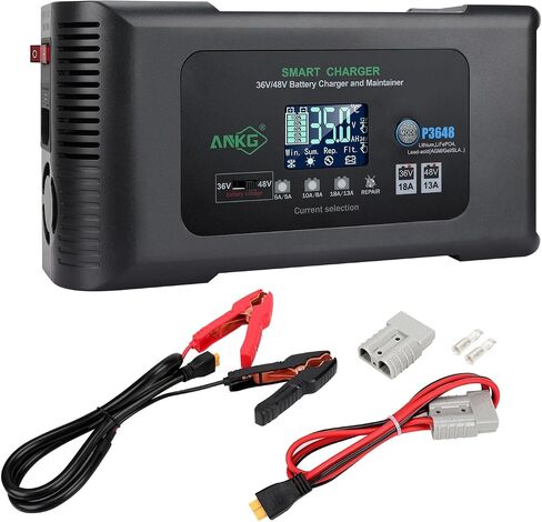 25 Amp Lithium Battery Charger，12V&24V Smart Lifepo4 Battery Charger Car Battery Charger Trickle Charger Maintainer/deep Cycle Charger with SB-50 Style Plug&Alligator Clip in Saudi Arabia