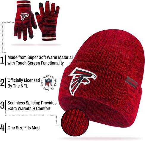 مجموعة قفازات قبعة Core Fan Hat من Ultra Game NFL للجنسين للبالغين in Saudi Arabia