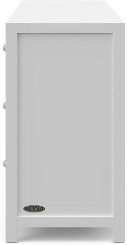 خزانة جراكو تيدي ذات 3 أدراج مع غطاء طاولة تغيير (زيتوني) - نظام أدراج متشابك معتمد من GREENGUARD الذهبي، مسارات أدراج مثبتة مسبقًا لتسهيل التجميع in Kuwait