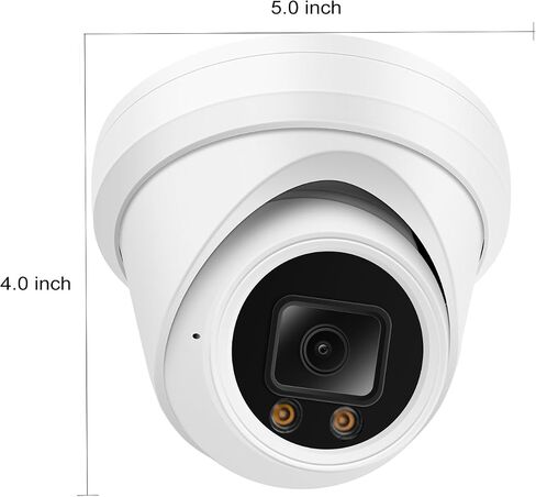 كاميرا مراقبة TVI Turret Dome بدقة 5 ميجابكسل، كاميرا تناظرية، IP67 مقاومة للعوامل الجوية الخارجية، عدسة ثابتة 4 في 1 AHD/CVBS/CVI/TVI/- 2.8 مم in Kuwait