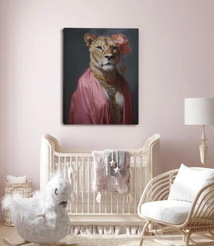 OXW Kids Room Decor Canvas Wall Art, Giraffe Nursery Classroom Decorations, Colorful Animal Painting Prints, Giraffe Artwork Decor for Kids Toddler Baby Room Living Room Bedroom Home, 11x14 Inch in Saudi Arabia