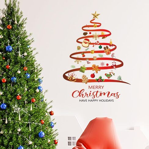 2 Pieces Believe In Your Elf & Pine Trees Christmas Window Clings for Glass Windows Xmas Holiday Grinch Stickers for Windows Vinyl Decal Winter Decor Country Decoration Peel and Stick for Kids Bedroom in Saudi Arabia