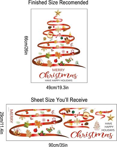 2 Pieces Believe In Your Elf & Pine Trees Christmas Window Clings for Glass Windows Xmas Holiday Grinch Stickers for Windows Vinyl Decal Winter Decor Country Decoration Peel and Stick for Kids Bedroom in Saudi Arabia