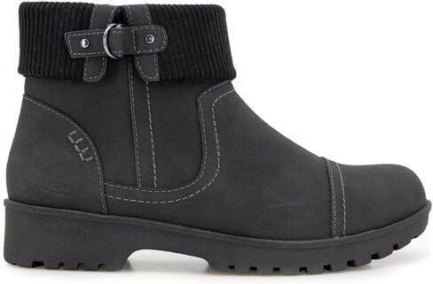 JBU Womens Karissa Encore Round Toe Chelsea Casual Boots Ankle Low Heel 1-2" - Black in Saudi Arabia