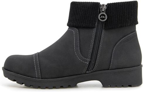 JBU Womens Karissa Encore Round Toe Chelsea Casual Boots Ankle Low Heel 1-2" - Black in Saudi Arabia