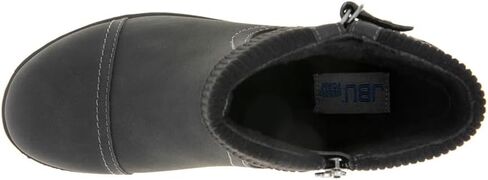 JBU Womens Karissa Encore Round Toe Chelsea Casual Boots Ankle Low Heel 1-2" - Black in Saudi Arabia