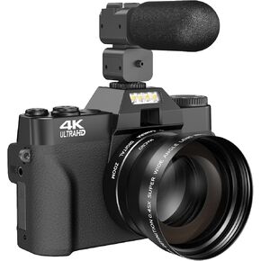 Digital Camera for Teen Boy Girl Kids Camera Beginner，with 52mm Wide Angle & Macro Lenses，with 32GB TF Card in Kuwait