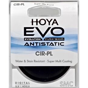 Hoya Evo Antistatic CPL Circular Polarizer Filter - 105mm - Dust / Stain / Water Repellent, Low-Profile Filter Frame