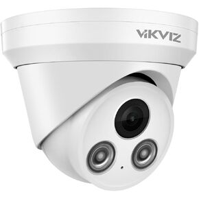 4K 8MP Dual Lens PoE IP Security Camera with 180 Degree Panoramic Wide Angle,Human/Vehicle Detection,Smart Color Night Vision,Two-Way Talk,MicroSD Slot(512G),IP66,Compatible with Hik-Vision