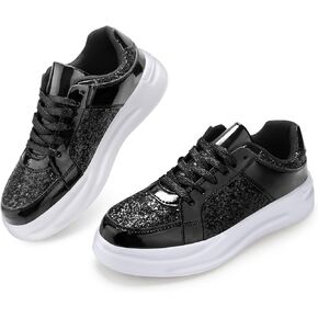 Glitter Sneakers for Women Dressy Sparkly Sneakers Women Bling Sequin Sneakers for Wedding Party Dancing Casual Wear