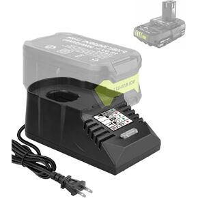 for Ryobi 18V Battery Replacement Charger,Mini Charger Compatible with Ryobi 18V Lithium-Ion/NiCad/NiMh Battery,Portable Mini Fast Charger,for RYOBI DIY Charger (only for 18V Battery) in Kuwait