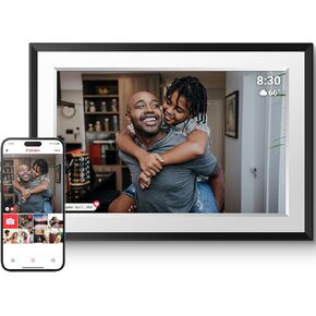 Mesqool 15.6 WiFi Digital Picture Frame, Simple Exquisite Packaging for Gift, Smart Cloud Photo Frame with 32GB Memory, IPS TouchScreen, Auto-Rotate, Wall Mountable, Share Photos/Videos via Frameo App