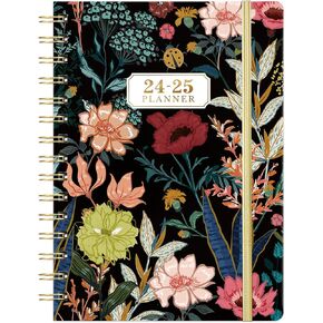 Planner 2025-2025 Calendar/Planner Weekly and Monthly, JAN.2025 - DEC.2025, 6.4" x 8.5", Weekly Monthly Planner 2025 with Tabs, Hardcover, Elastic Closure, Back Pocket