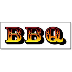 12" BBQ Decal Sticker barbque BBQ Smoker