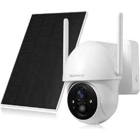Solar Security Camera Outdoor Wireless, 2K Home/Outdoor Security Cameras Wireless, 2.4 GHz 360° Solar Security Cameras, No Blind Spots, PIR Motion Detection, 2-Way Audio, Security Camera